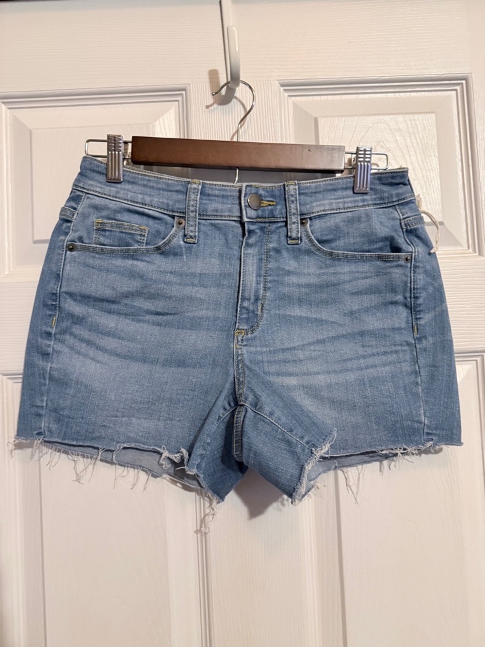 Universal Thread Light Wash Frayed Hem Denim Shorts